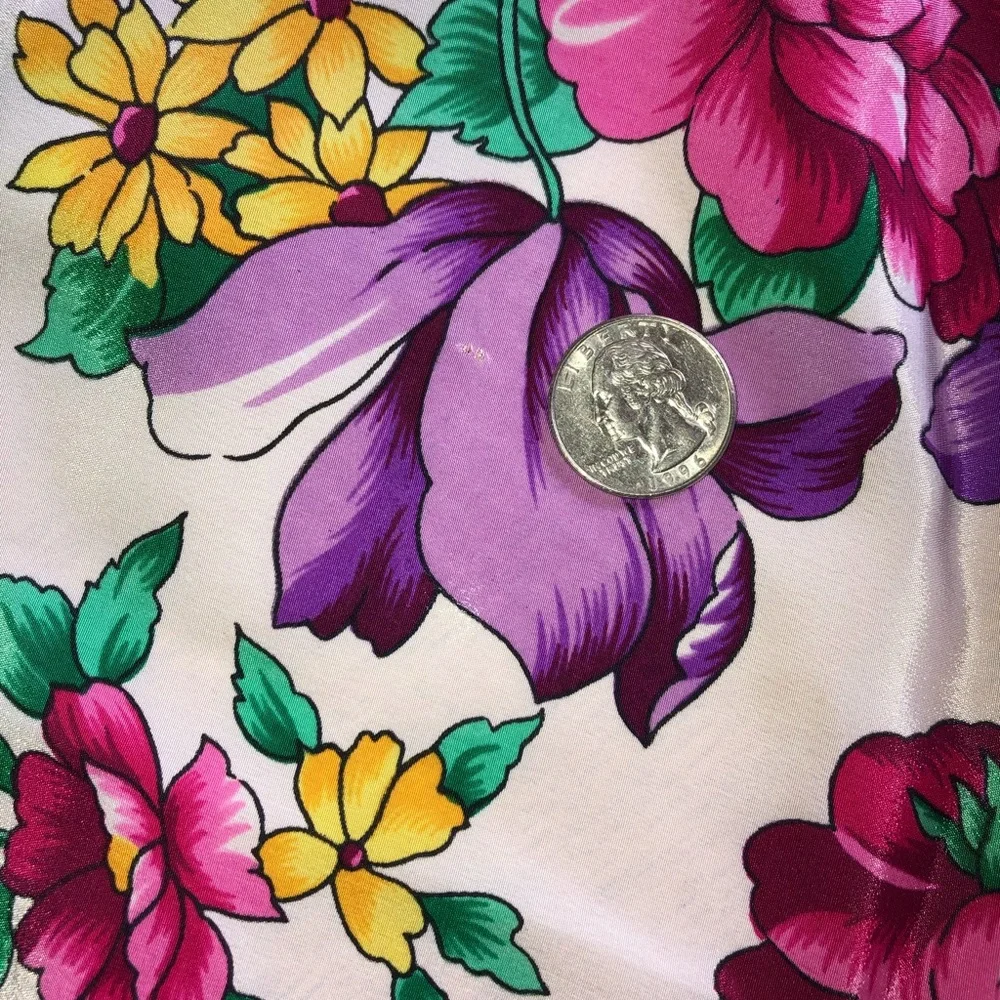 Large Square Pink Floral Scarf
